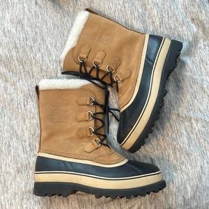 Sorel Men’s Caribou Boot, waterproof, USA size 12, color Buff